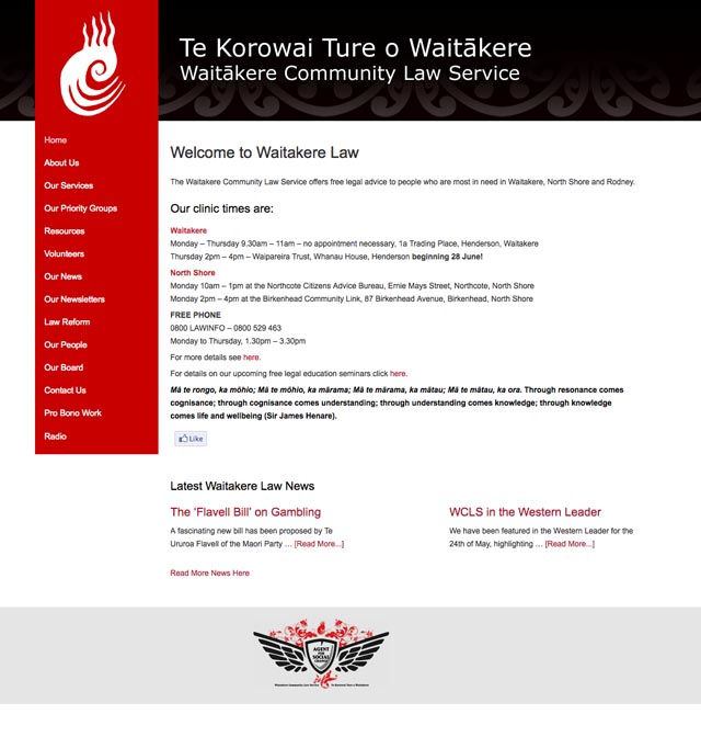 Waitakere Law website
